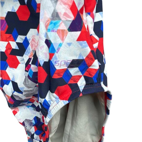 NWT Speedo Printed Thin Strap One Piece Swimsuit Women's Size 8 - Picture 7 of 9